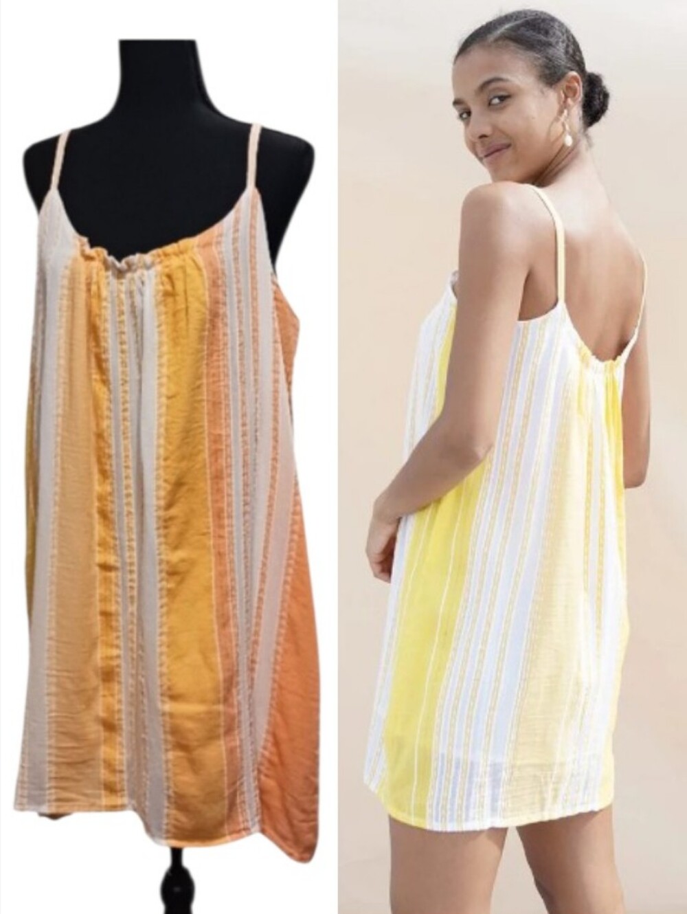 Lemlem Eshal Swing Dress Pale Chamois